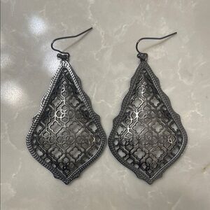 Kendra Scott Addie Filigree Drop Earrings - Gunmetal